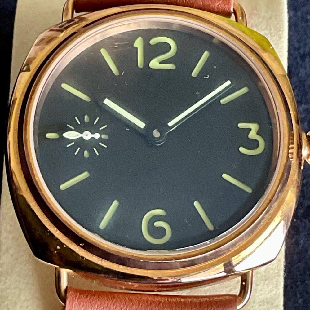 Rose Gold 46mm Mechanical Parnis EUC